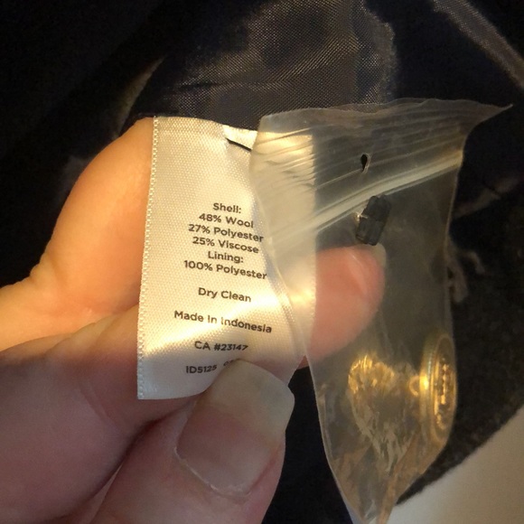 Talbots Wool Blend Navy Aberdeen Blazer 20WP - Picture 5 of 6